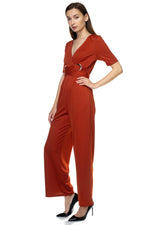 Load image into Gallery viewer, Grommets Belted Jumpsuit
