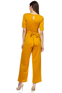 Grommets Belted Jumpsuit