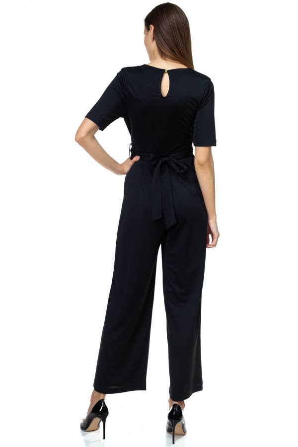 Grommets Belted Jumpsuit