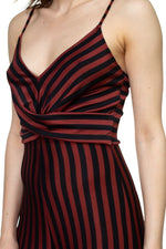 Load image into Gallery viewer, Stripe Front Twist Jumpsuit
