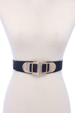 Load image into Gallery viewer, Metal Buckle PU Leather Elastic Belt
