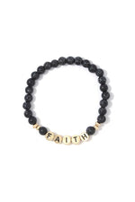 Load image into Gallery viewer, Faith Semi Precious Stone Stretch Bracelet
