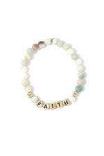 Load image into Gallery viewer, Faith Semi Precious Stone Stretch Bracelet
