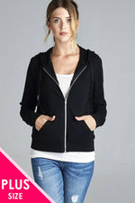 Load image into Gallery viewer, Long Sleeve Zipper French Terry Jacket with Pockets
