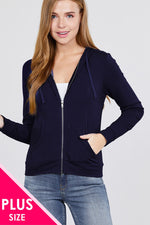 Load image into Gallery viewer, Long Sleeve Zipper French Terry Jacket with Pockets
