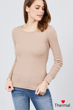 Load image into Gallery viewer, Long Sleeve Crew Neck Thermal Top
