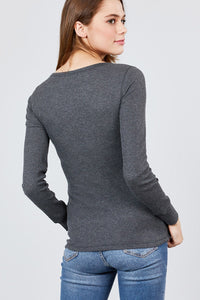 Long Sleeve Crew Neck Thermal Top