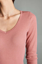 Load image into Gallery viewer, Long Sleeve V-neck Thermal Top
