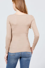 Load image into Gallery viewer, Long Sleeve V-neck Thermal Top
