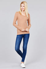 Load image into Gallery viewer, Long Sleeve V-neck Thermal Top
