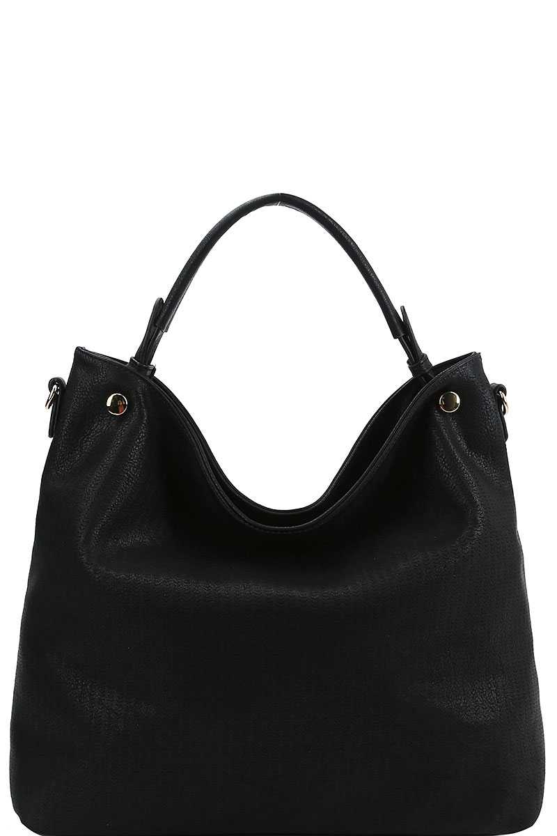 Stylish Modern Mesh Front Hobo Bag with Long Strap