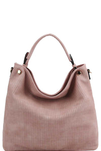 Stylish Modern Mesh Front Hobo Bag with Long Strap