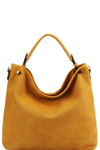 Stylish Modern Mesh Front Hobo Bag with Long Strap