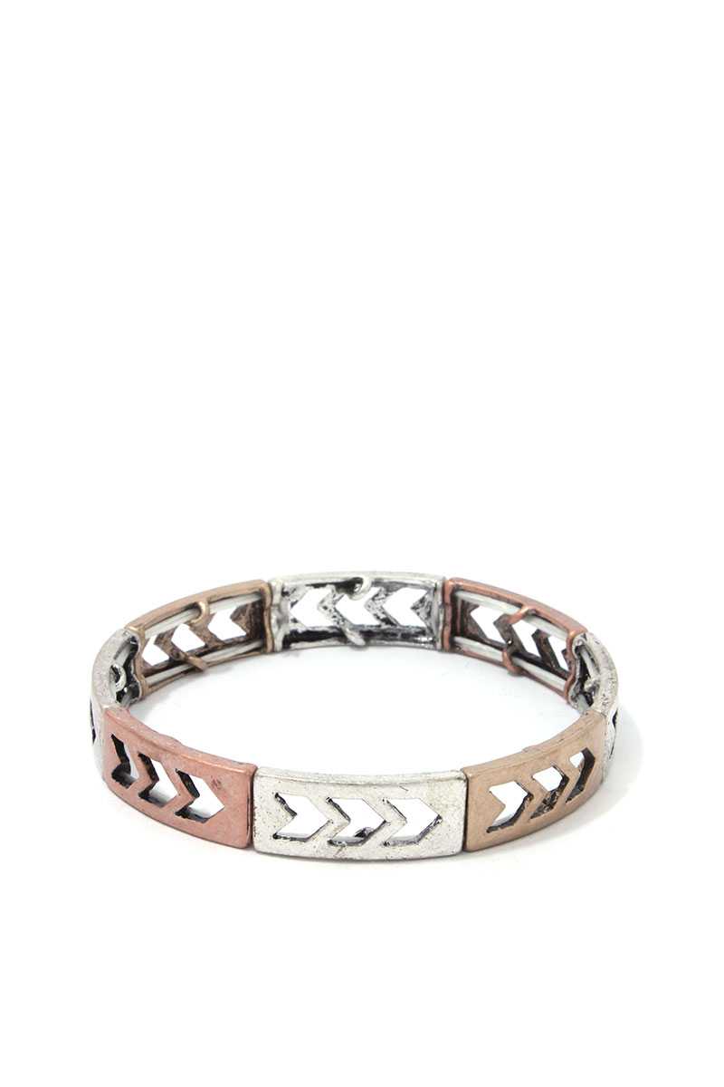 Rustic Cut Out Arrow Stretch Bracelet