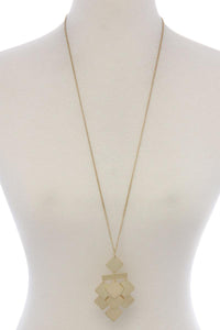 Geometric Shape Pendant Long Necklace