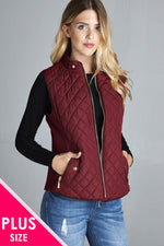 Load image into Gallery viewer, Quilted Padding Vest With Suede Piping Details
