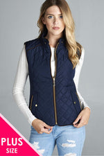 Load image into Gallery viewer, Quilted Padding Vest With Suede Piping Details
