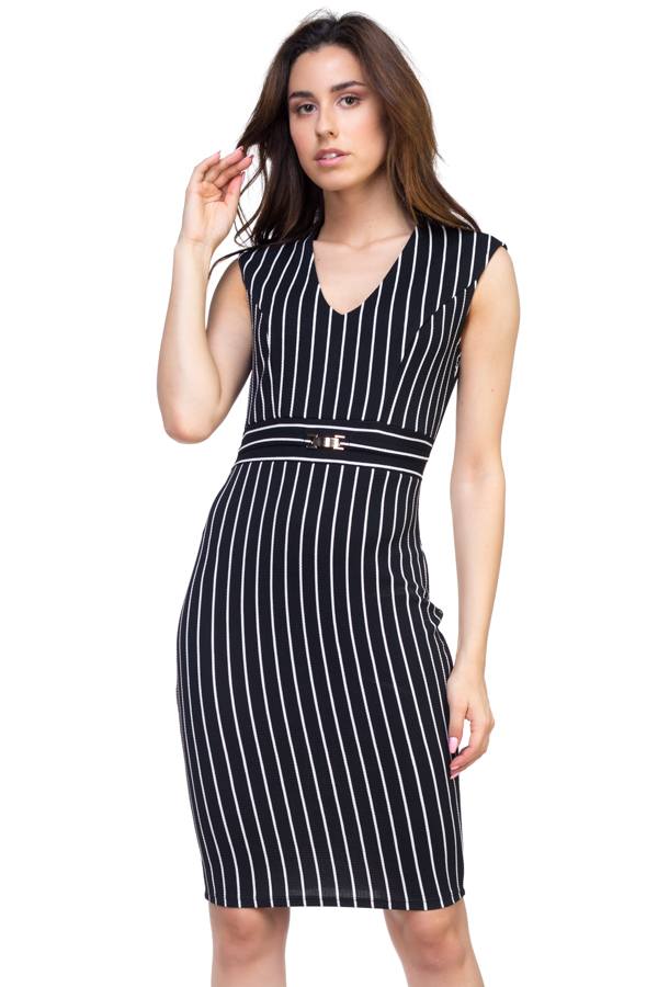 Stripe Belted Dress