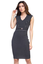 Load image into Gallery viewer, Stripe Belted Dress
