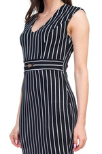 Load image into Gallery viewer, Stripe Belted Dress
