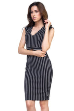 Load image into Gallery viewer, Stripe Belted Dress
