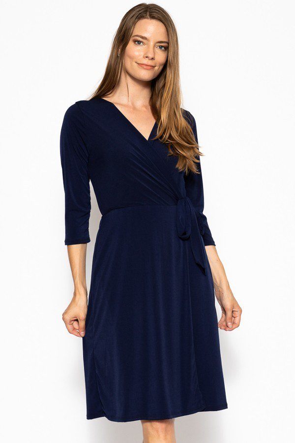 3/4 Sleeve Midi Dress