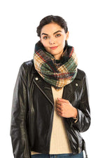 Load image into Gallery viewer, Plaid Print Infinity Scarf
