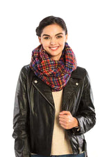 Load image into Gallery viewer, Plaid Print Infinity Scarf
