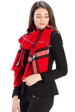 Load image into Gallery viewer, Checker Plaid Pattern Scarf
