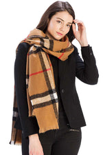 Load image into Gallery viewer, Checker Plaid Pattern Scarf
