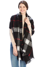 Load image into Gallery viewer, Checker Plaid Pattern Scarf
