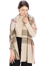 Load image into Gallery viewer, Pleated Plaid Pattern Scarf
