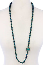 Load image into Gallery viewer, Multi Beaded Stone Long Necklace
