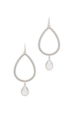 Load image into Gallery viewer, Textured Metal Cut Out Teardrop Earring
