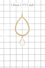 Load image into Gallery viewer, Textured Metal Cut Out Teardrop Earring
