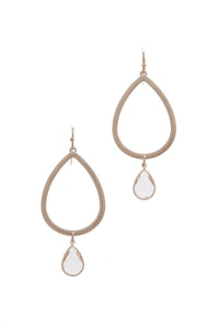 Textured Metal Cut Out Teardrop Earring