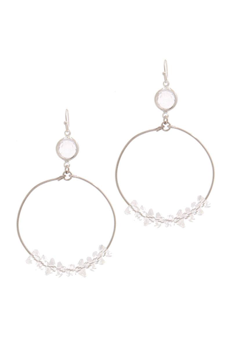 Cutout Circle Drop Earring