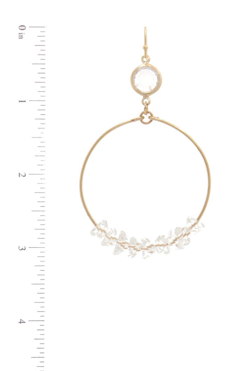 Cutout Circle Drop Earring