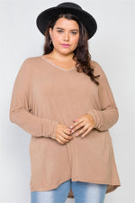 Load image into Gallery viewer, Plus Size Basic Over Sized Long Sleeve Top
