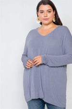 Load image into Gallery viewer, Plus Size Basic Over Sized Long Sleeve Top
