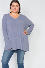 Load image into Gallery viewer, Plus Size Basic Over Sized Long Sleeve Top
