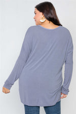 Load image into Gallery viewer, Plus Size Basic Over Sized Long Sleeve Top
