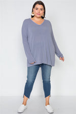 Load image into Gallery viewer, Plus Size Basic Over Sized Long Sleeve Top
