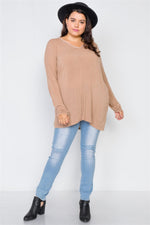 Load image into Gallery viewer, Plus Size Basic Over Sized Long Sleeve Top
