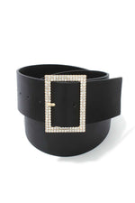 Load image into Gallery viewer, Rhinestone Buckle Pu Leather Belt
