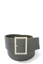 Load image into Gallery viewer, Rhinestone Buckle Pu Leather Belt
