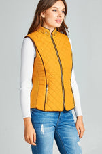 Load image into Gallery viewer, Faux Shearling Lined Quilted Padding Vest
