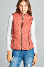 Load image into Gallery viewer, Faux Shearling Lined Quilted Padding Vest
