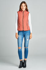 Load image into Gallery viewer, Faux Shearling Lined Quilted Padding Vest
