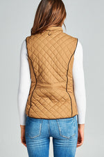 Load image into Gallery viewer, Faux Shearling Lined Quilted Padding Vest
